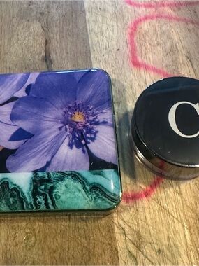 Chantecaille wild meadow blush and Mermaid eye shadow pot